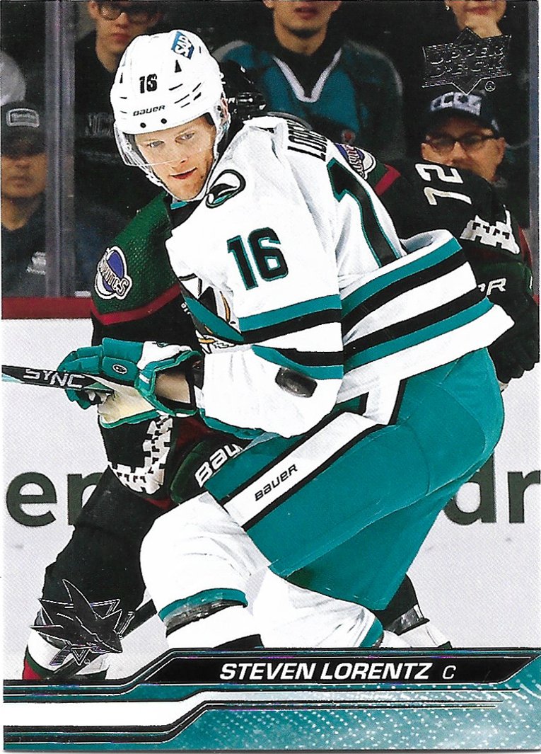 Steven Lorentz 2023-24 Upper Deck #394 San Jose Sharks Hockey Card