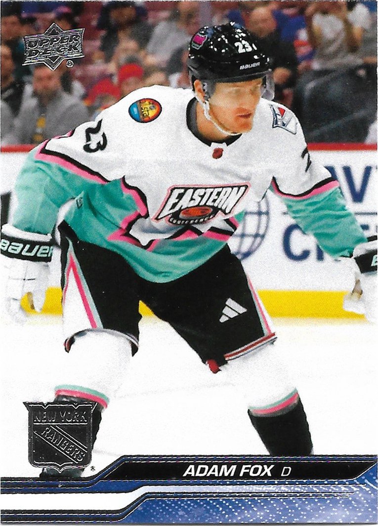 Adam Fox 2023-24 Upper Deck #685 New York Rangers Hockey Card