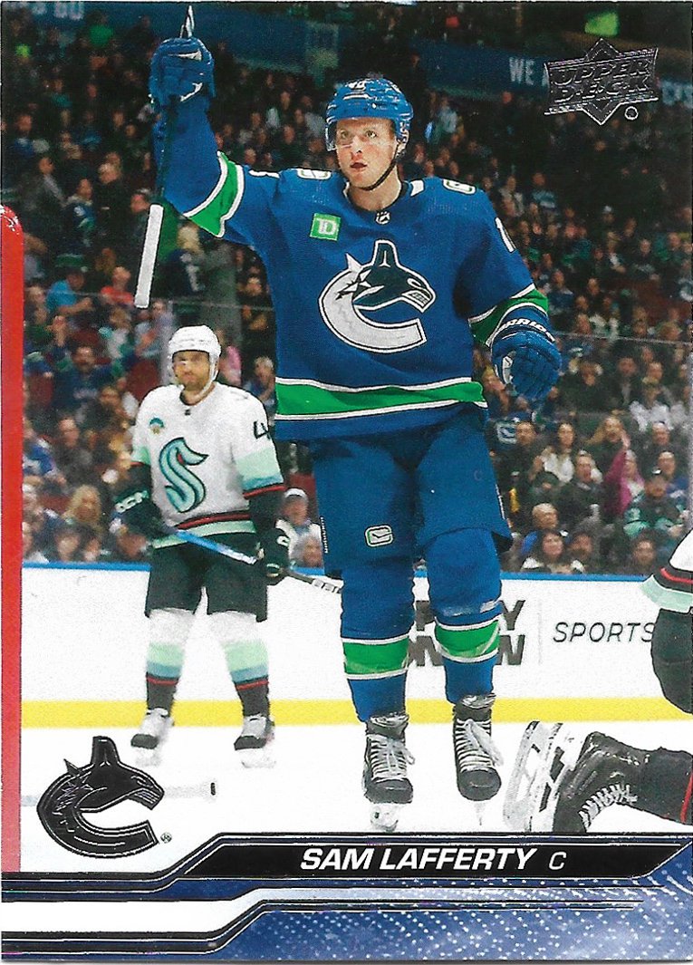 Sam Lafferty 2023-24 Upper Deck #637 Vancouver Canucks Hockey Card
