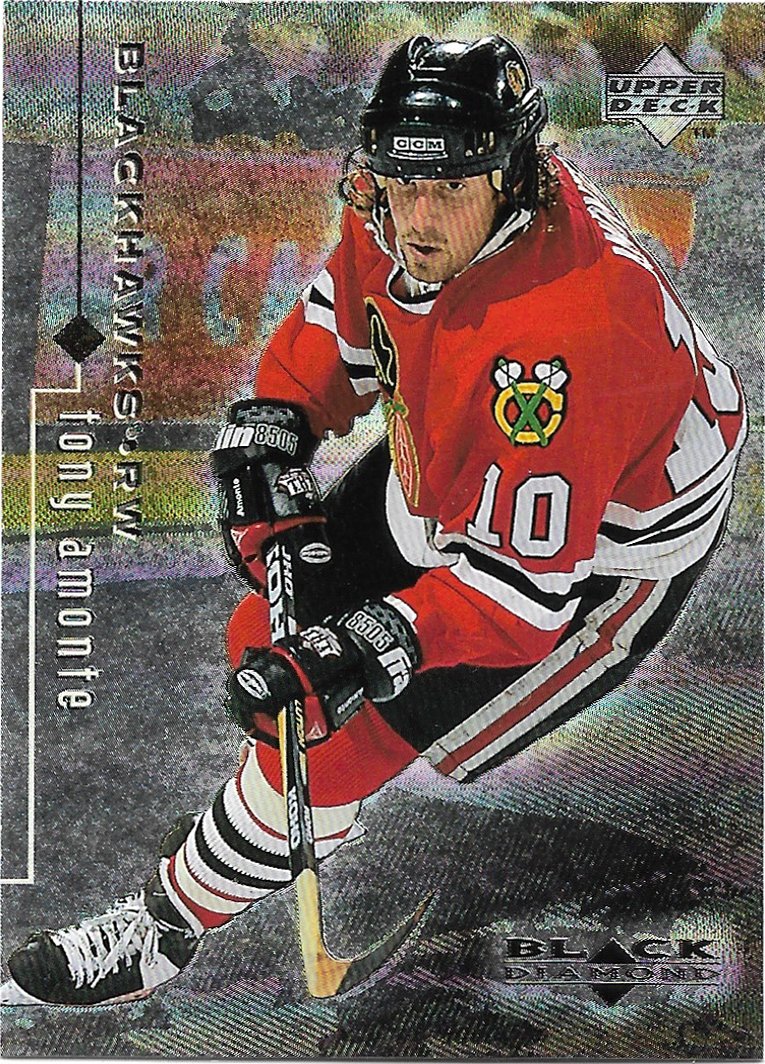 Tony Amonte 1998-99 Upper Deck Black Diamond #20 Chicago Blackhawks Hockey Card