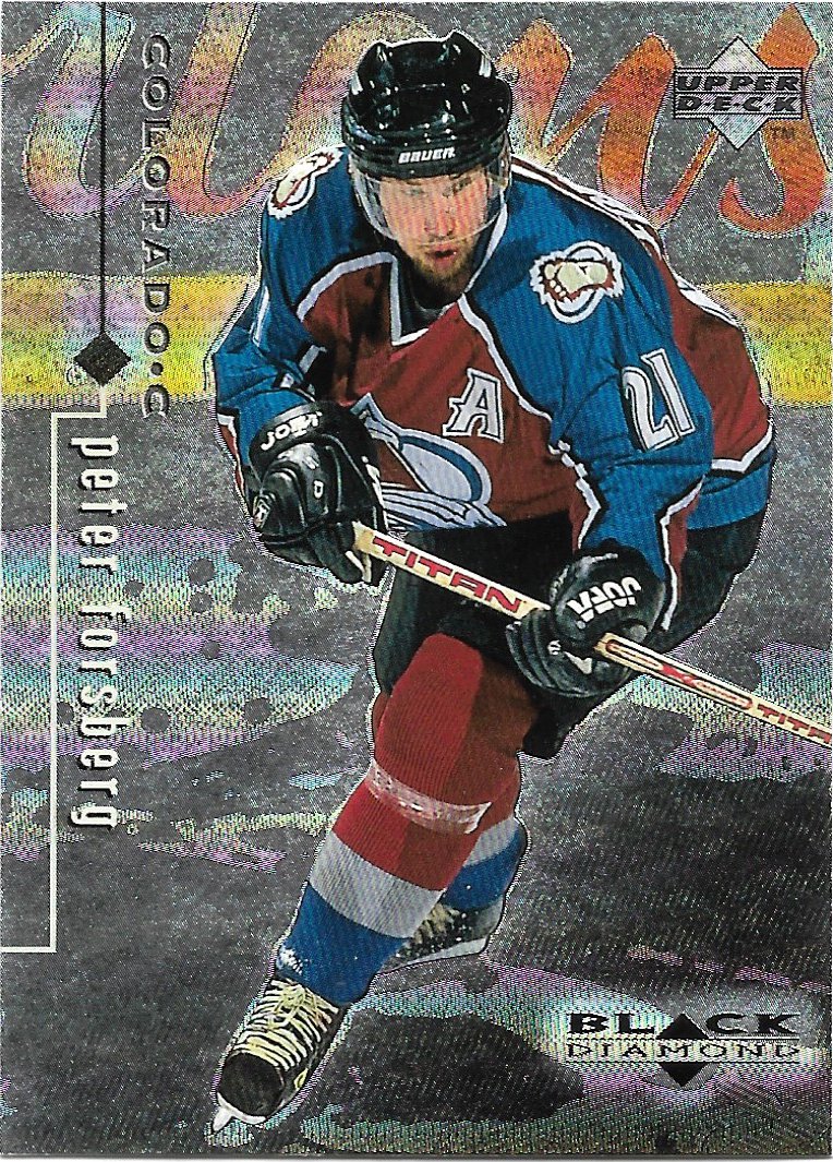 Peter Forsberg 1998-99 Upper Deck Black Diamond #21 Colorado Avalanche Hockey Card