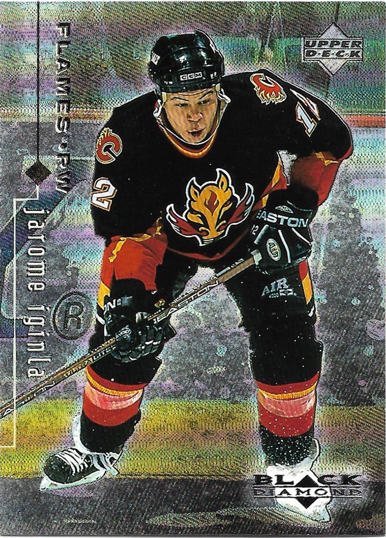 Jerome Iginla 1998-99 Upper Deck Black Diamond #12 Calgary Flames Hockey Card