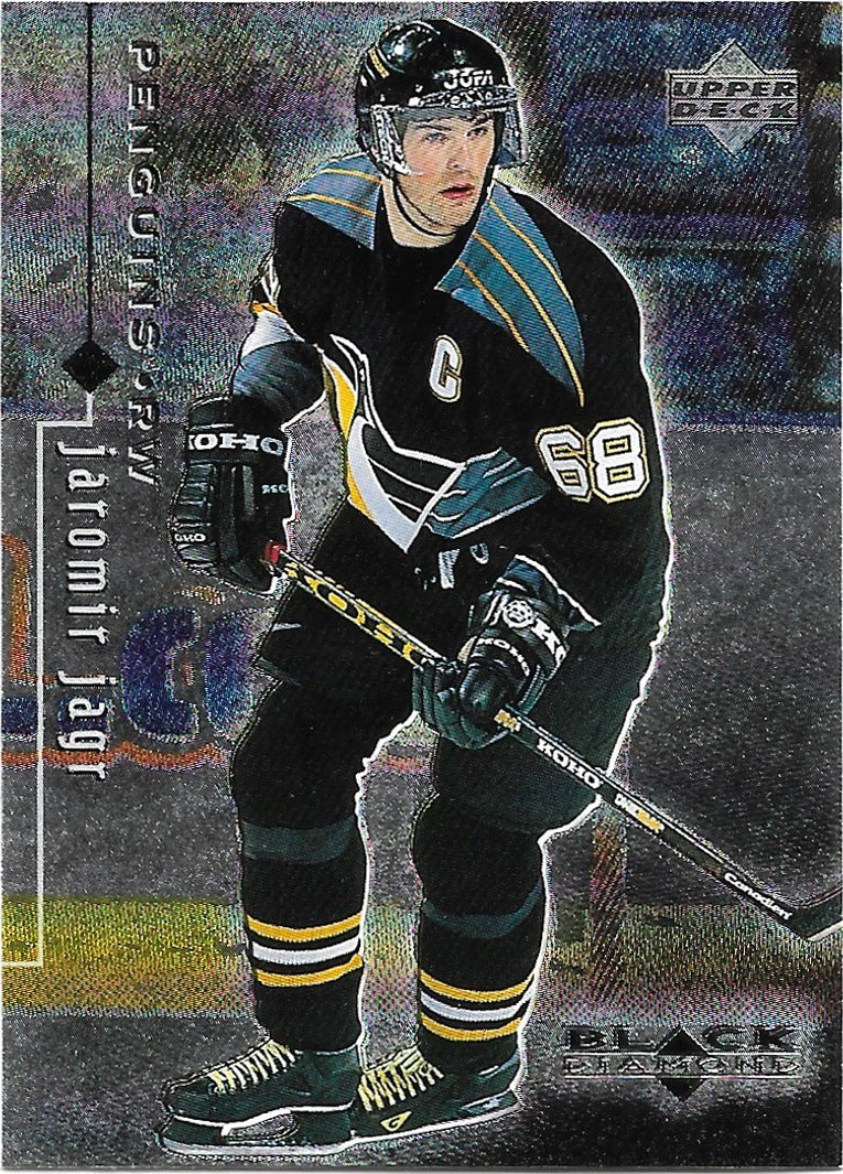Jaromir Jagr 1998-99 Upper Deck Black Diamond #69 Pittsburgh Penguins Hockey Card