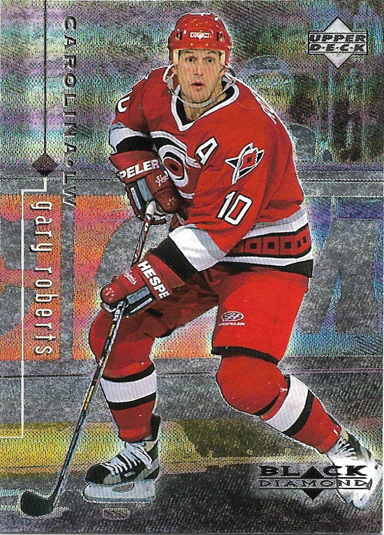 Gary Roberts 1998-99 Upper Deck Black Diamond #15 Carolina Hurricanes Hockey Card