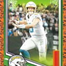 Justin Herbert 2025 Score-A-Treat Pumpkins #220 Los Angeles Chargers Football Card