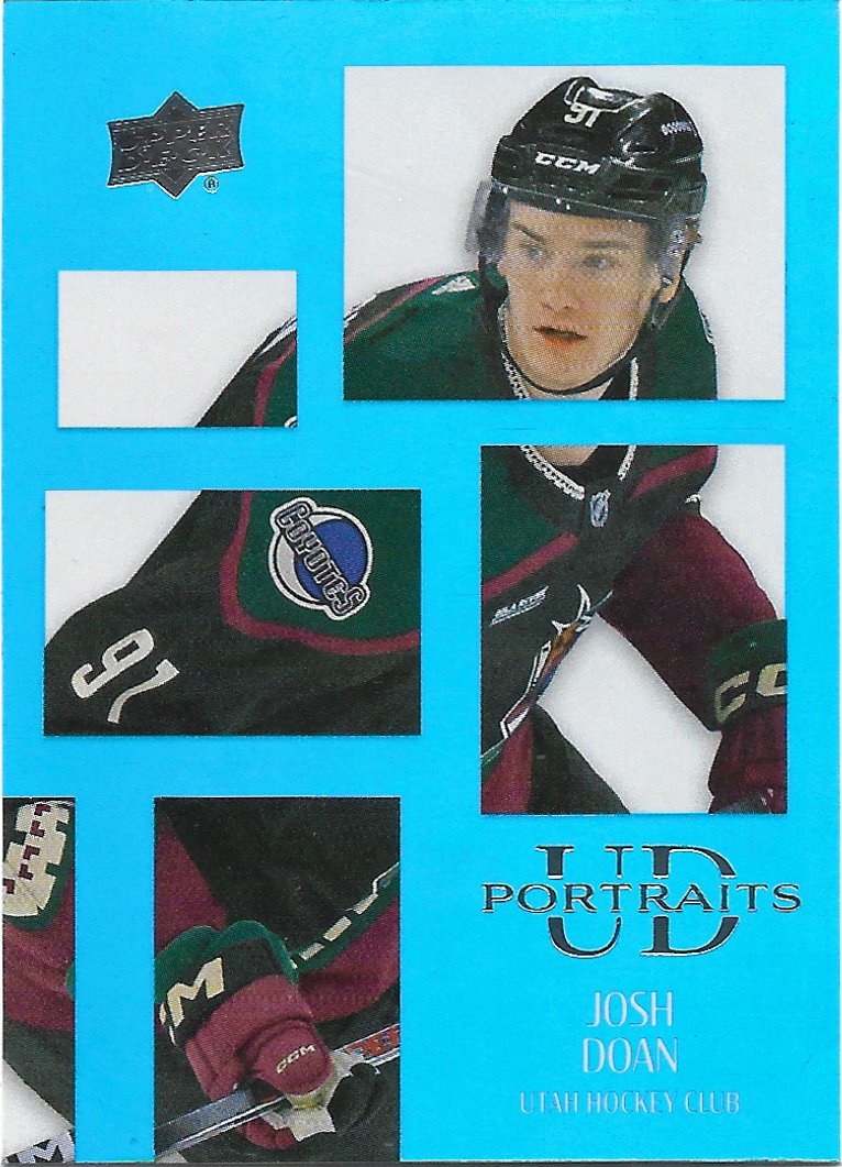Josh Doan 2024-25 Upper Deck UD Portraits Rookie #P38 Utah Hockey Club Hockey Card