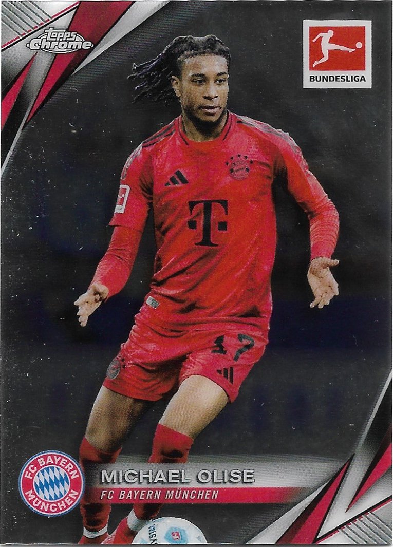 MICHAEL OLISE 2024/25 Topps Bundesliga Chrome FC Bayern München Aqua