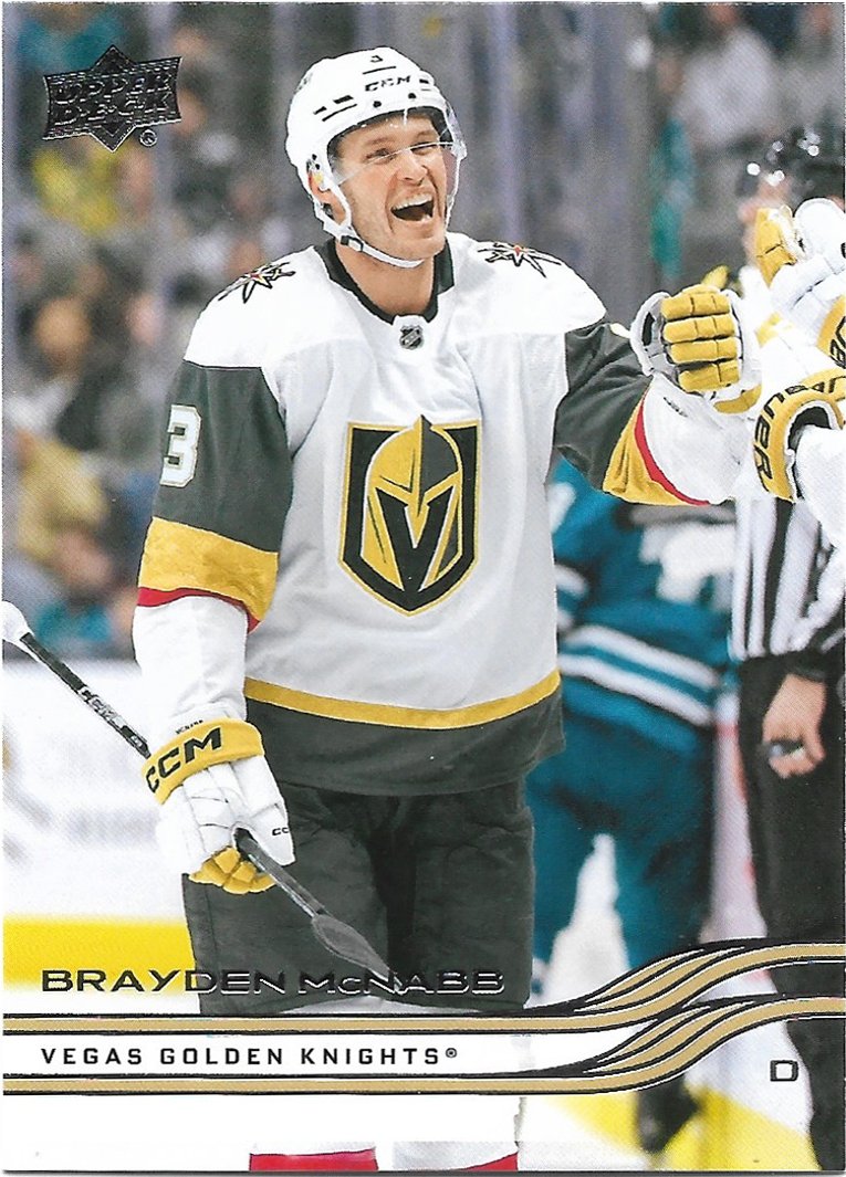 Brayden McNabb 2025-26 Upper Deck #185 Vegas Golden Knights Hockey Card