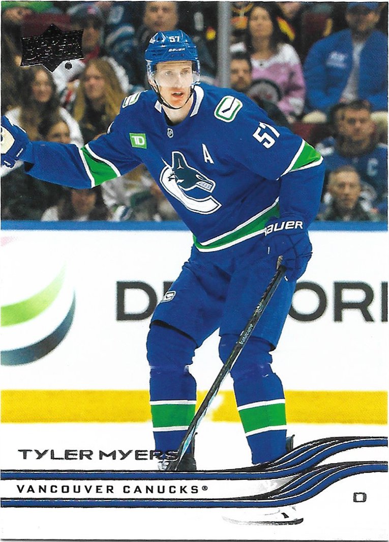 Tyler Myers 2025-26 Upper Deck #180 Vancouver Canucks Hockey Card