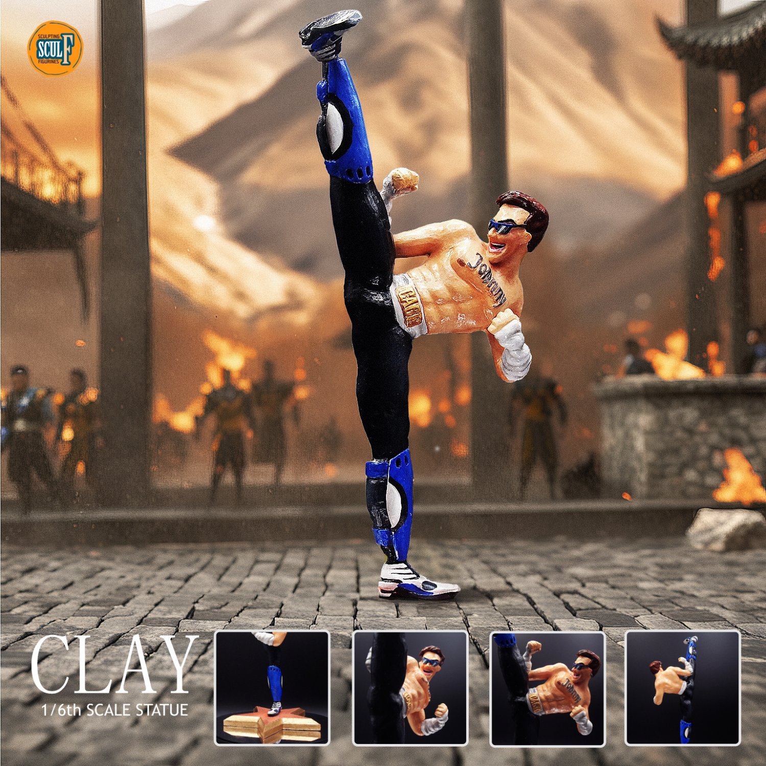 Johnny Cage - Mortal Kombat 9  statue toy figure figurine  1/6
