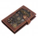 Ladies cowhide long retro style zipper embossed wallet