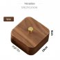 Black walnut European style dental floss cotton swab storage box