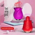 Female vibrating rose vibrating egg tongue licking masturbation device