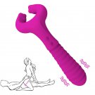 Double-headed stimulation vibration massage stick + lock fine ring