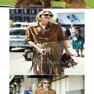 Denim style European and American heavy industry tassel mid-length skirt