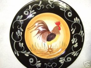 Ceramic rooster Plates