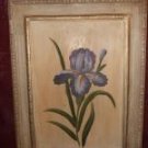 Wooden Picture of an Iris