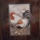 Framed and Matted Rooster Picture