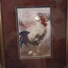 Framed and Matted Rooster Picture