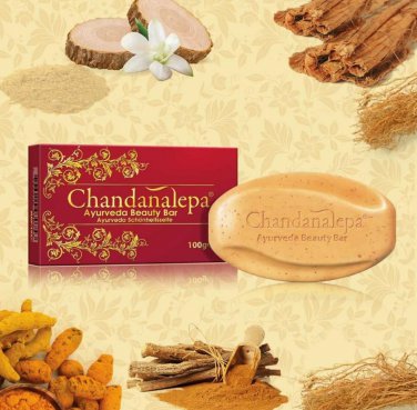 Chandanalepa Ayurveda Beauty Bar 100g Beauty Natural Herbal Soap with Sandalwood & Herbal Extracts