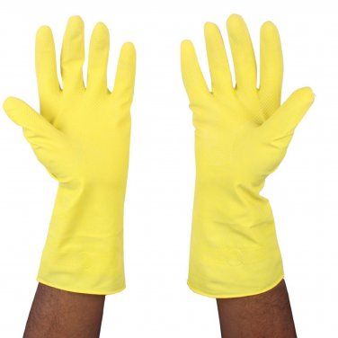 Heavy Duty Rubber Gloves for Cleaning Washing & Industrial Use Large Size Protective Work Gloves