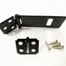 Hasp Gate Door Shed Latch Lock Black Iron with Free Nails Lock For Small Boxes Doors Cupboards