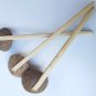 Coconut Shell Curry Spoon with Wooden Handle Natural Eco Friendly Kitchen Utensil High Quality