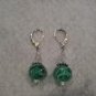 Aqua Swirled Handmade Beaded Earrings