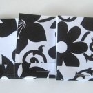 Set of 9 Black and White Floral Matchbook Notebooks