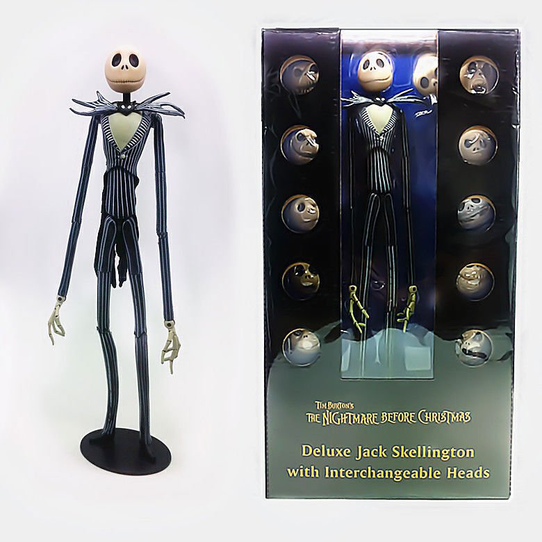 One Nightmare Before Christmas Jack Skellington w/ Interchangeable Heads Figure