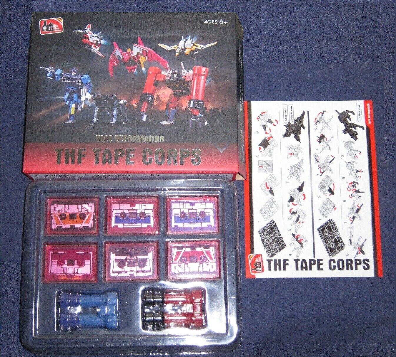 Wonder Transforms THF-01P 6 Six Tape Cassette Soundwave MP13 Transforms Figures