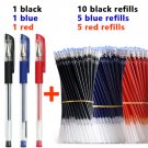 Gel pens Set Black Blue Red Refill Gel Pen Bullet Tip 0.5mm School & office Supplies