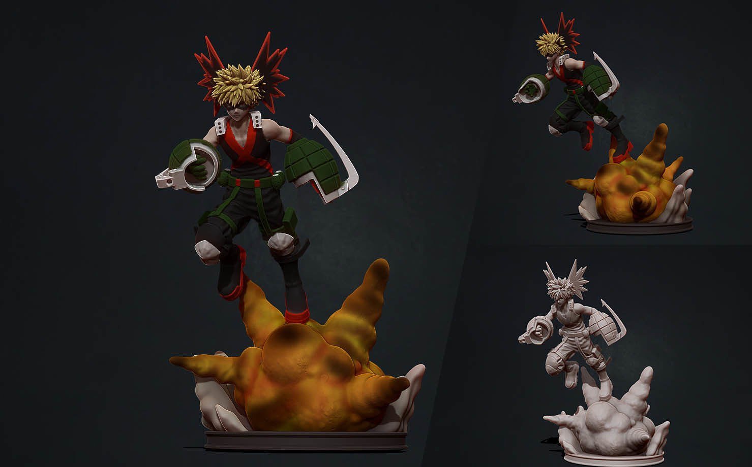 Bakugo from My Hero Academia STL FILE 3D