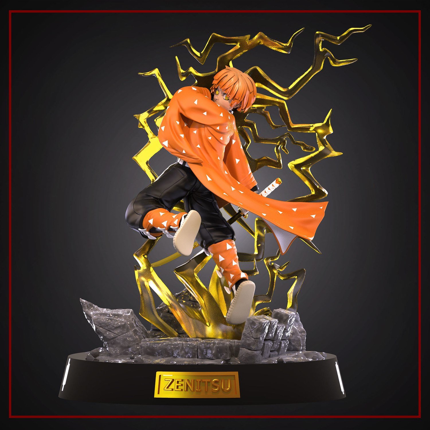 Zenitsu Agatsuma from Demon Slayer STL FILE 3D