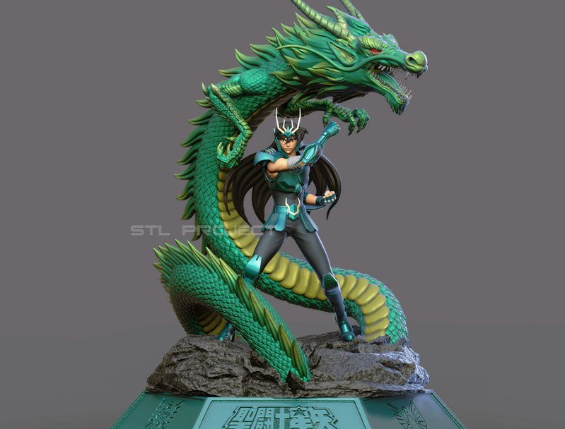 Saint Seiya Dragon Shiryu STL FILE 3D