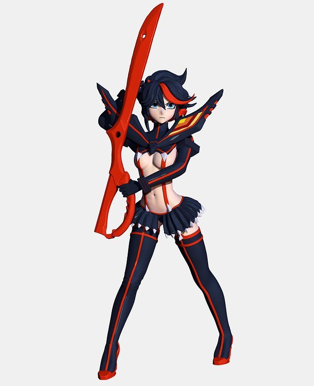 Ryuko Matoi V2 from Kill la Kill STL FILE 3D model