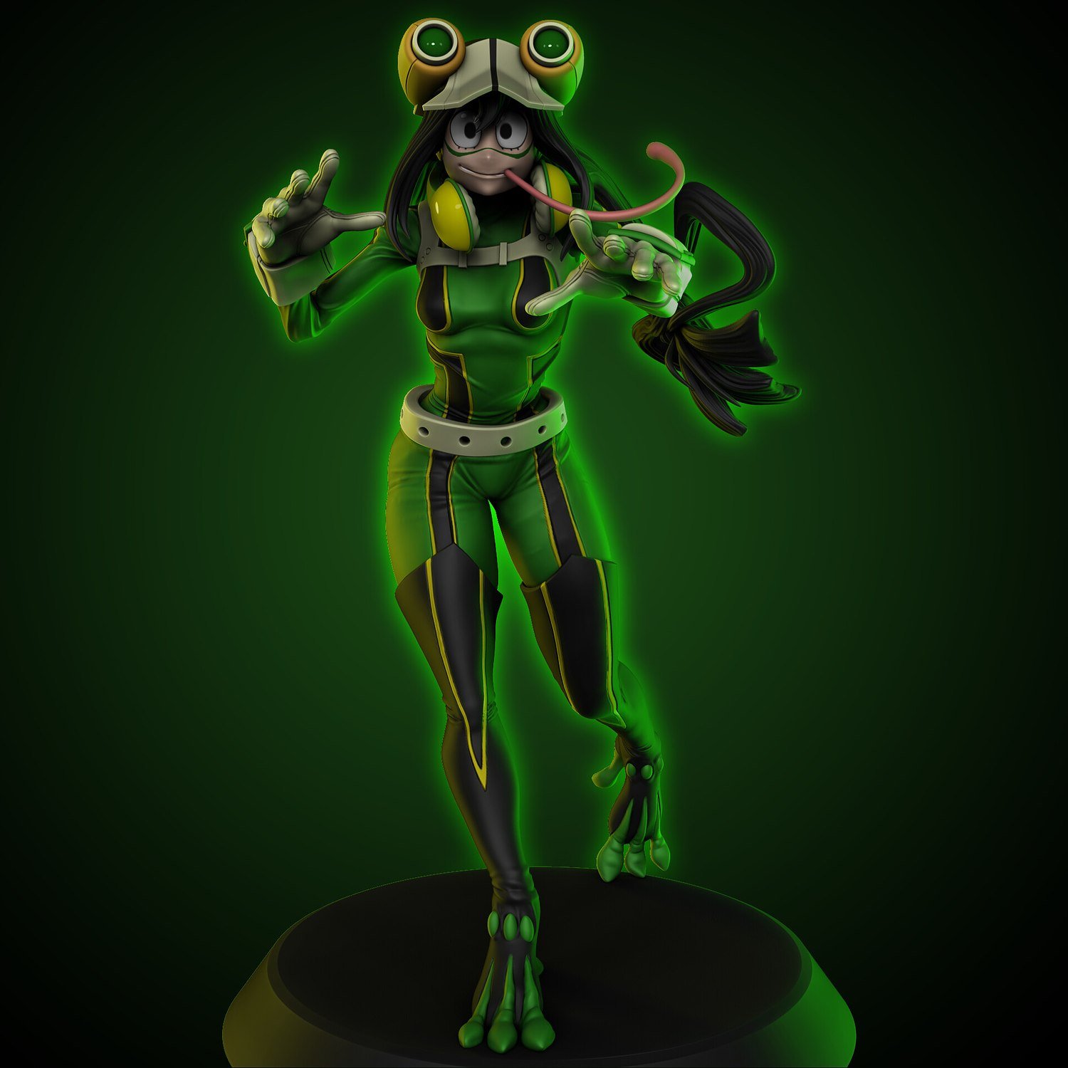 Tsuyu Asui V2 From My Hero Academia STL FILE 3D model
