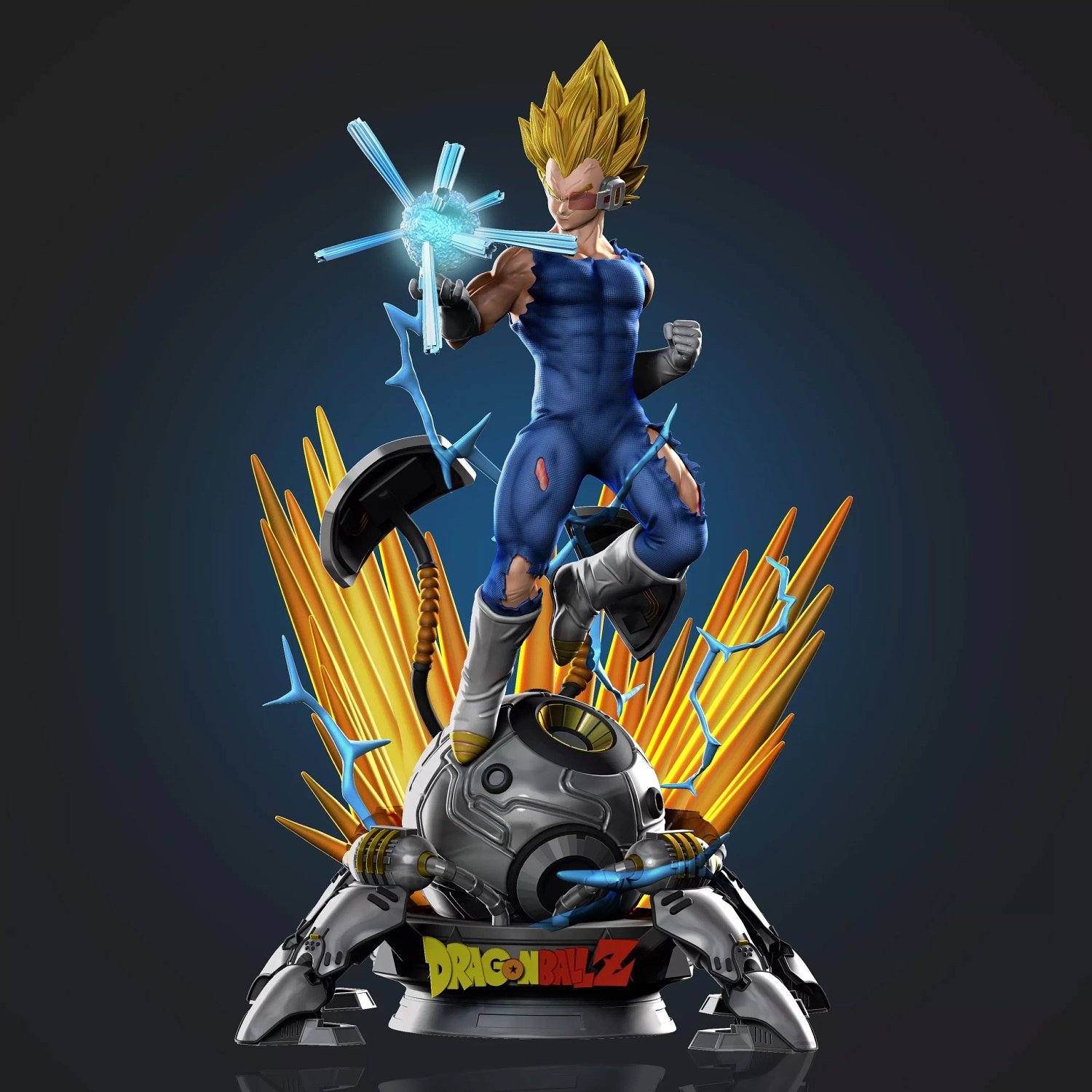 Vegeta Saiyan Spaceship from Dragonball STL FILE 3D model