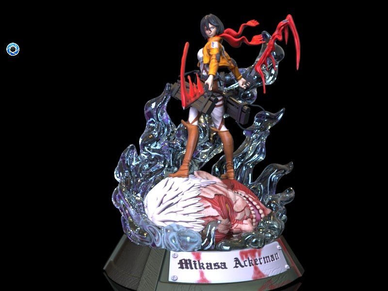 Mikasa Ackerman on Armored Head from Attack on Titan STL FILE 3D model
