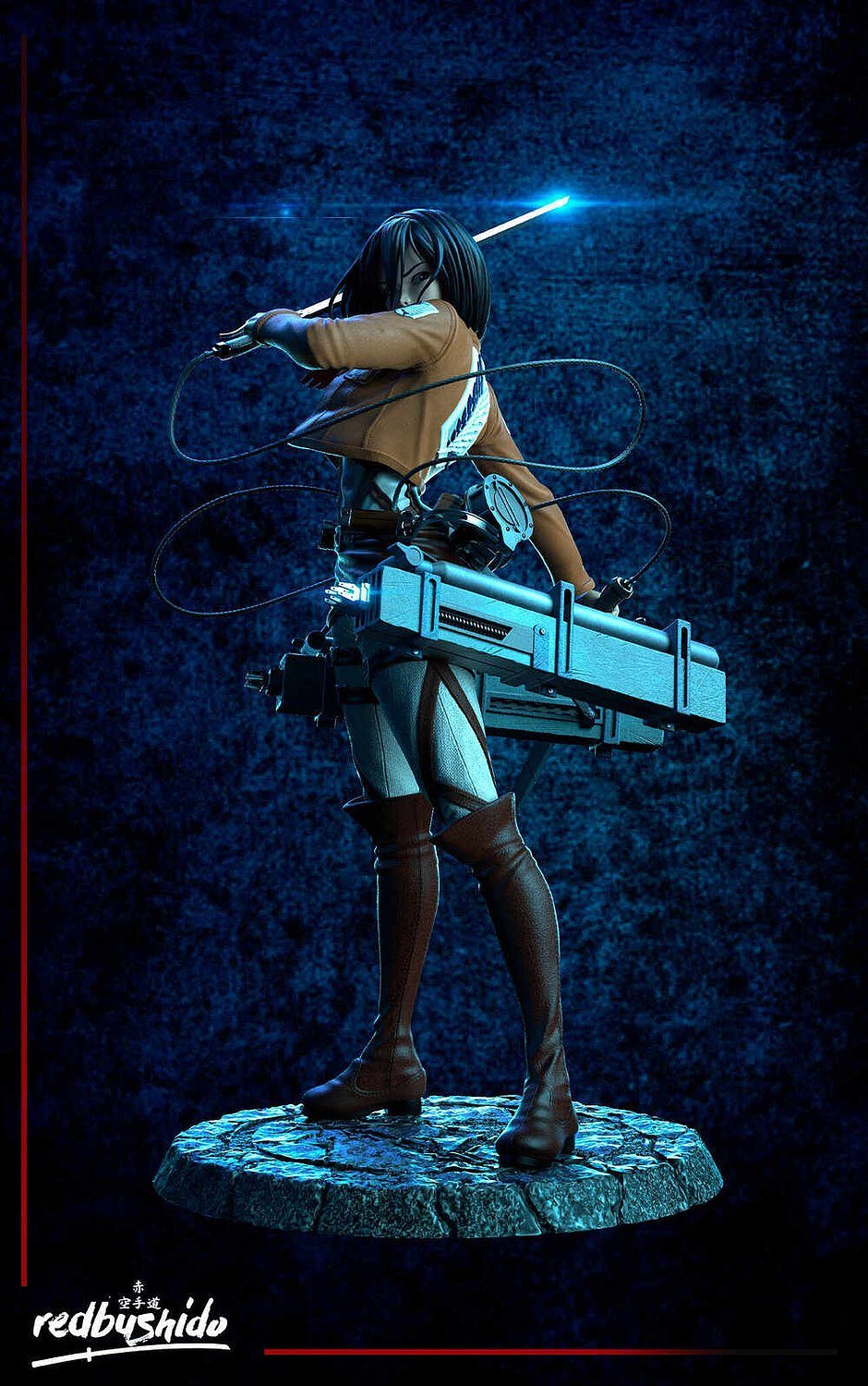 Mikasa Standing Pose from Attack on Titan STL FILE 3D model