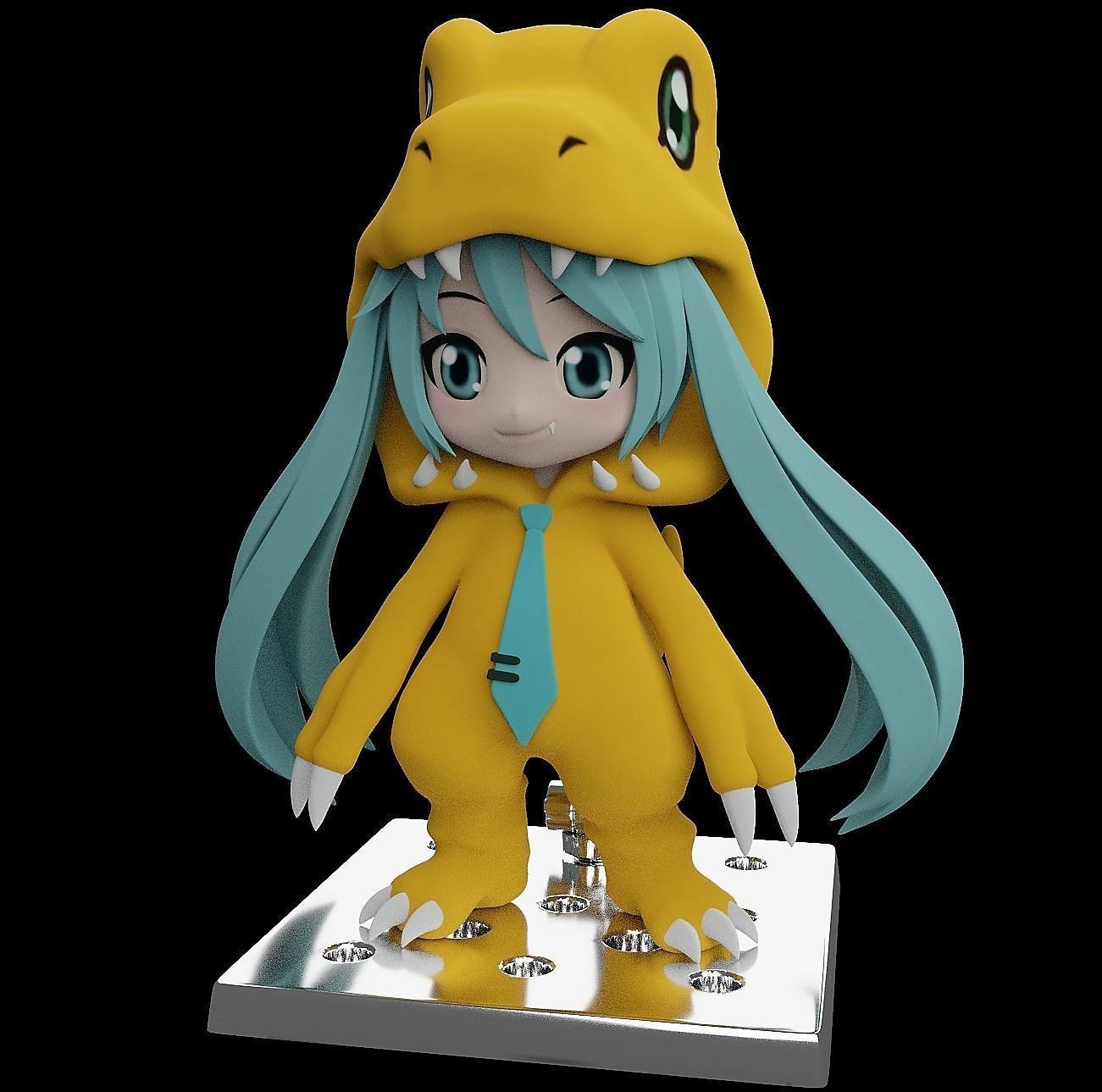 Hatsune Miku - Agumon STL FILE 3D model
