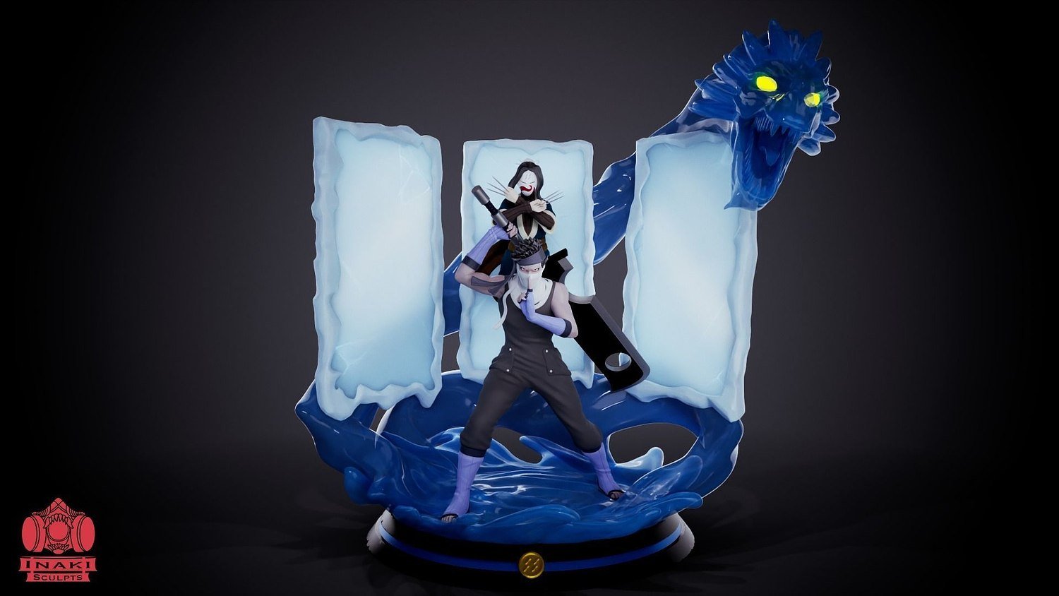 Zabuza and Haku From Naruto STL FILE 3D model
