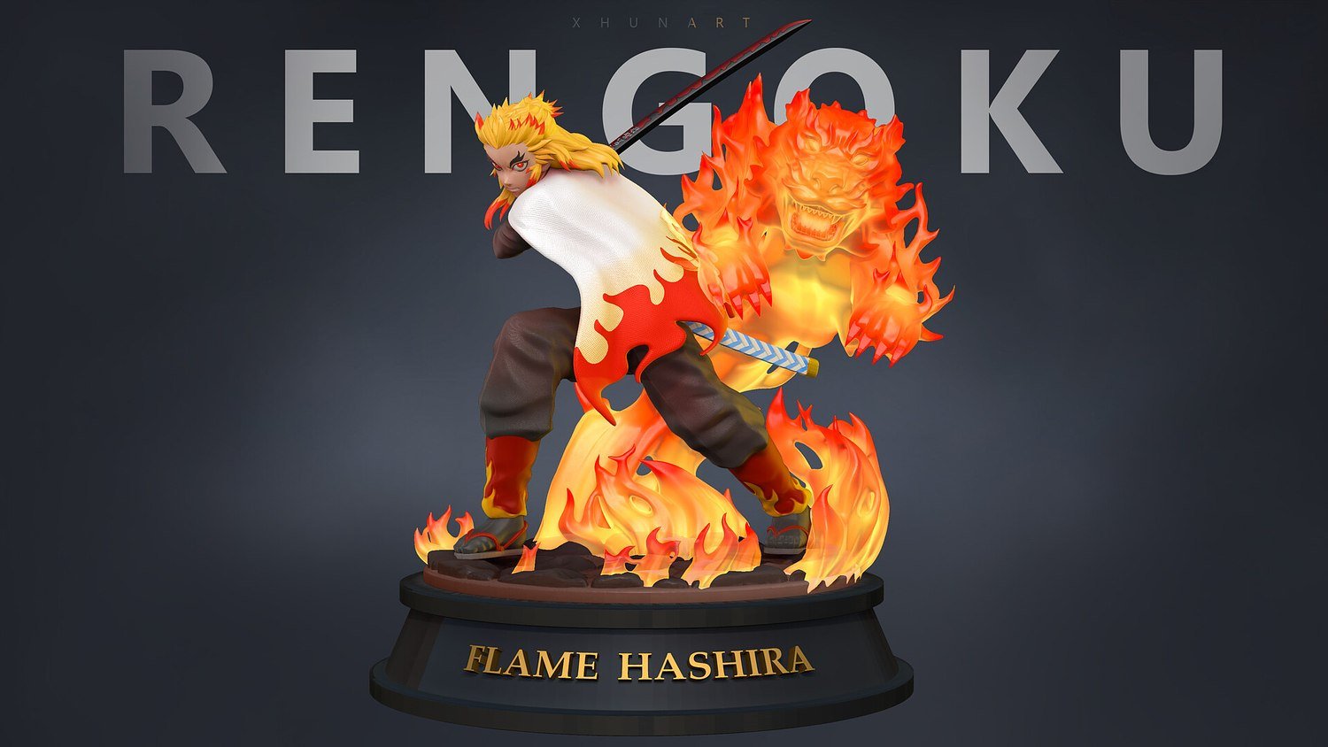 Rengoku V2 From Demon Slayer STL FILE 3D model