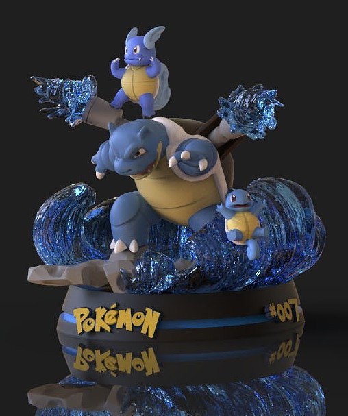 Zenigame Squirtle from Pokemon STL FILE 3D model