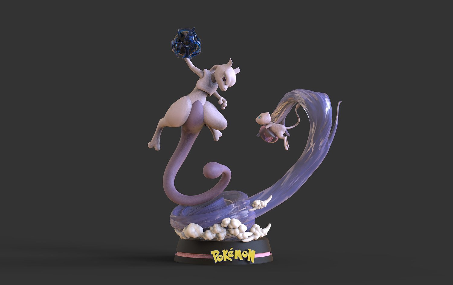 Mewtwo From Pokemon STL FILE 3D model