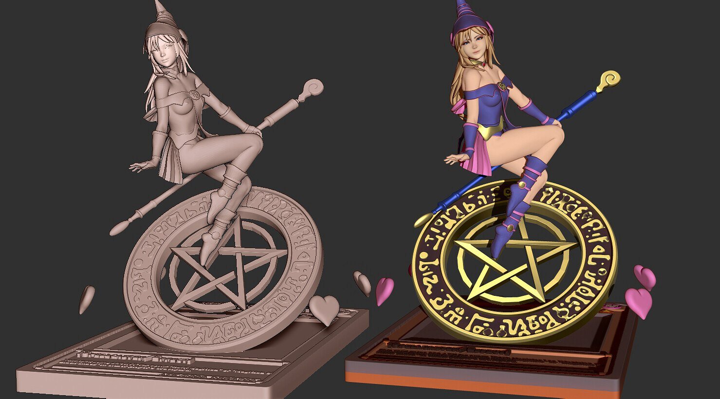 Dark Magician Girl From Yu-Gi-Oh STL FILE 3D model