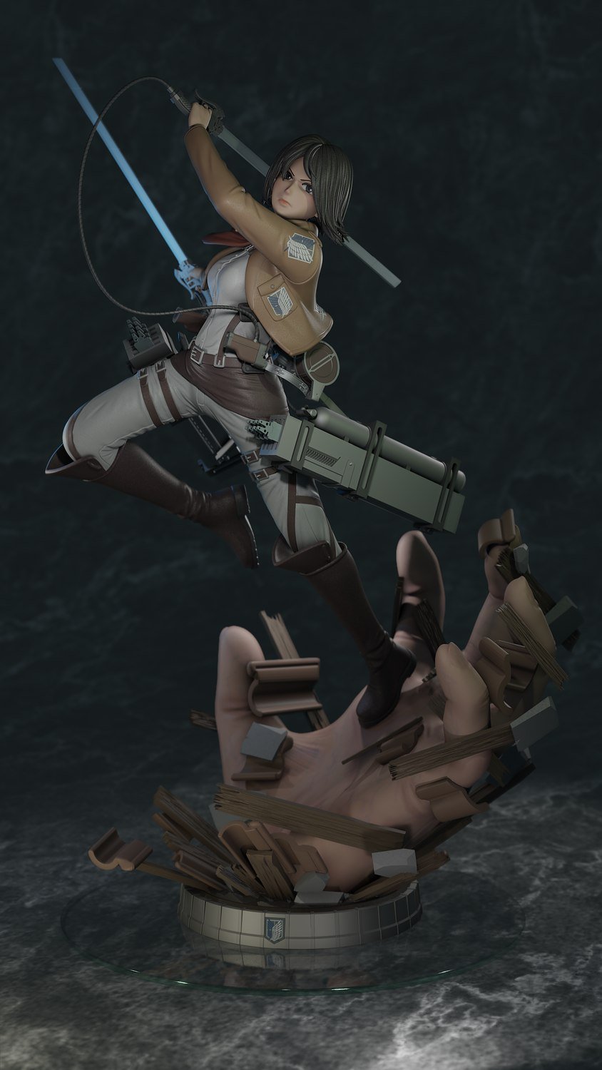 Mikasa from Attack on Titan STL FILE 3D model