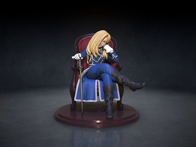 Olivier Mira Armstrong From Fullmetal Alchemist STL FILE 3D model