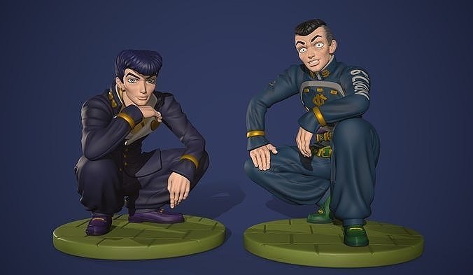 Josuke and Okuyasu From JoJo STL FILE 3D model