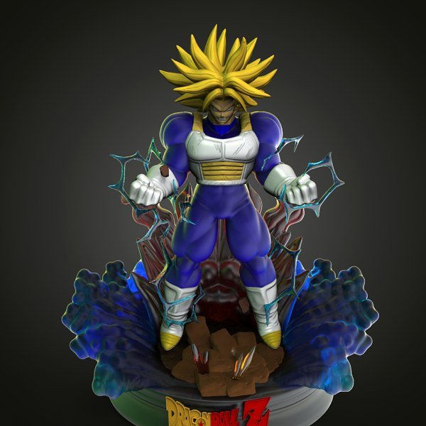Trunks Ultra Super Saiyan From DragonBall STL FILE 3D model